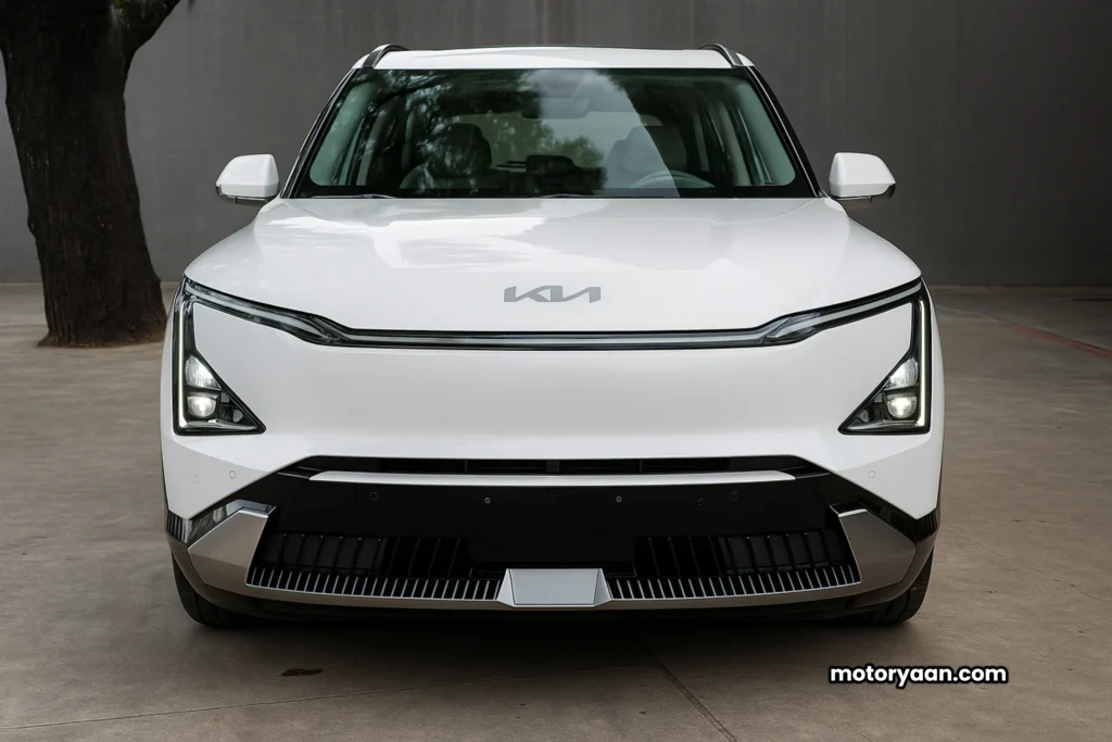 Kia EV5 Review – front profile with signature EV design