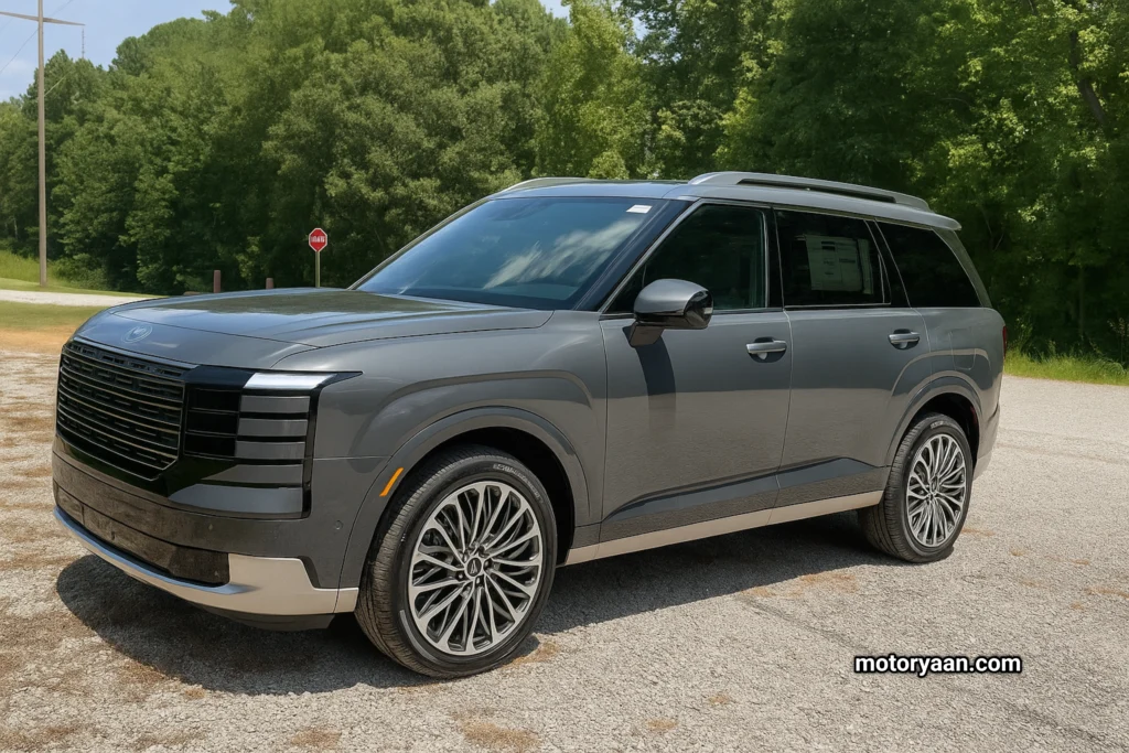 Hyundai Palisade New vs Old design update with new variant front and side profile