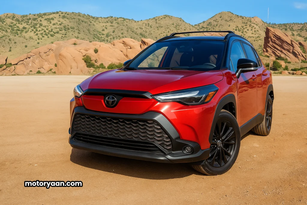 2025 Toyota Corolla Cross Nightshade Front and Side View