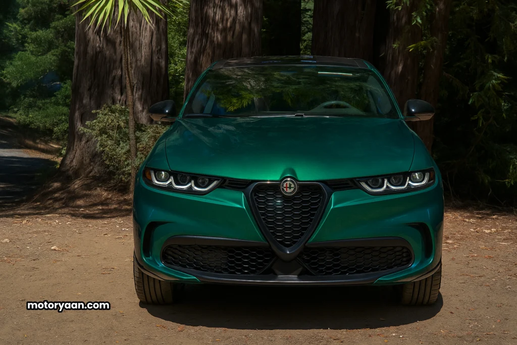 2025 Alfa Romeo Tonale front profile with signature Alfa grille