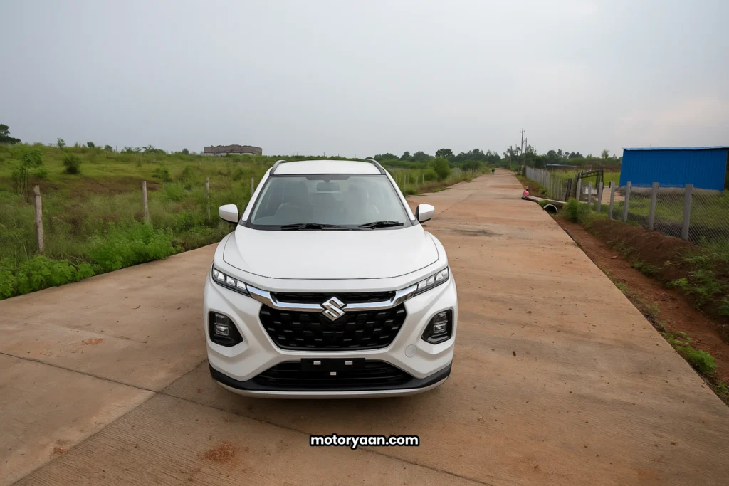 Fronx Delta Plus Variant front profile with signature grille and headlamps