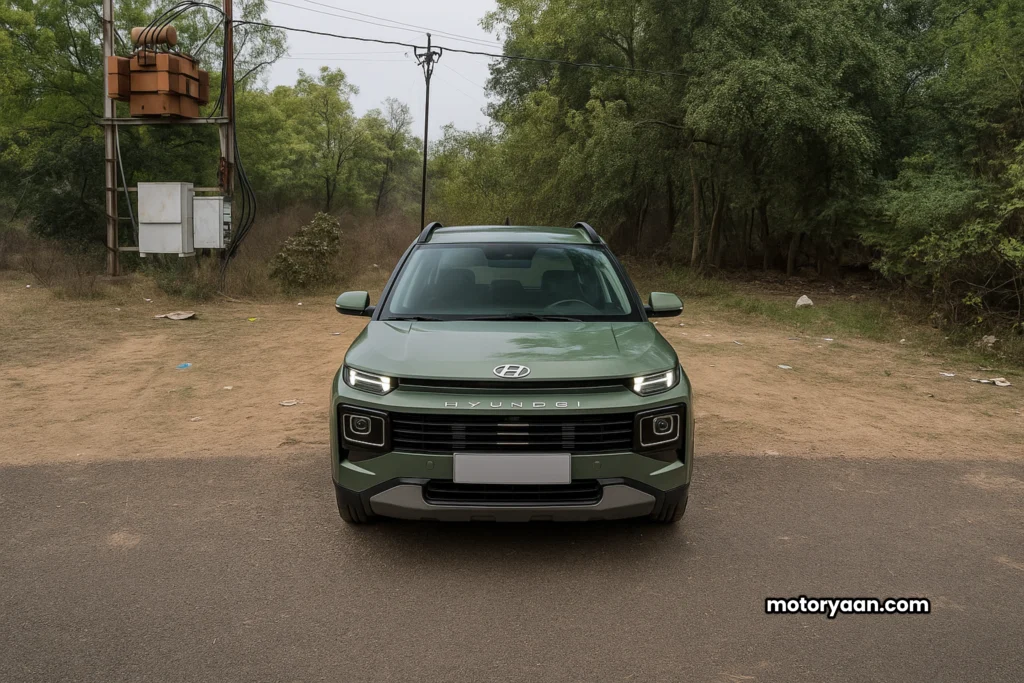 Hyundai Exter Pro Pack front profile with new grille and headlights