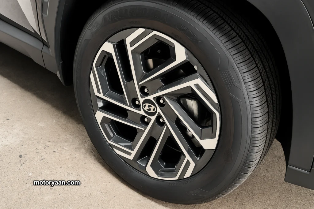 Alloy wheels design on the new 2026 Hyundai Tucson at India launch