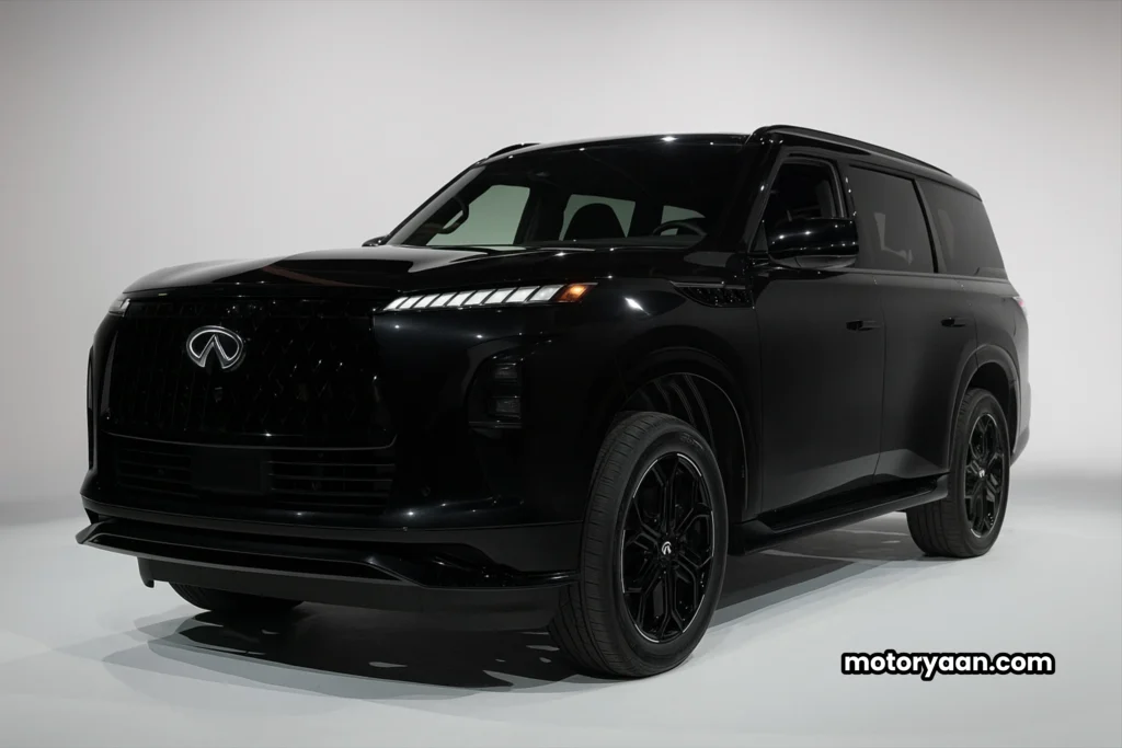2026 Infiniti QX80 Sport front and side exterior profile