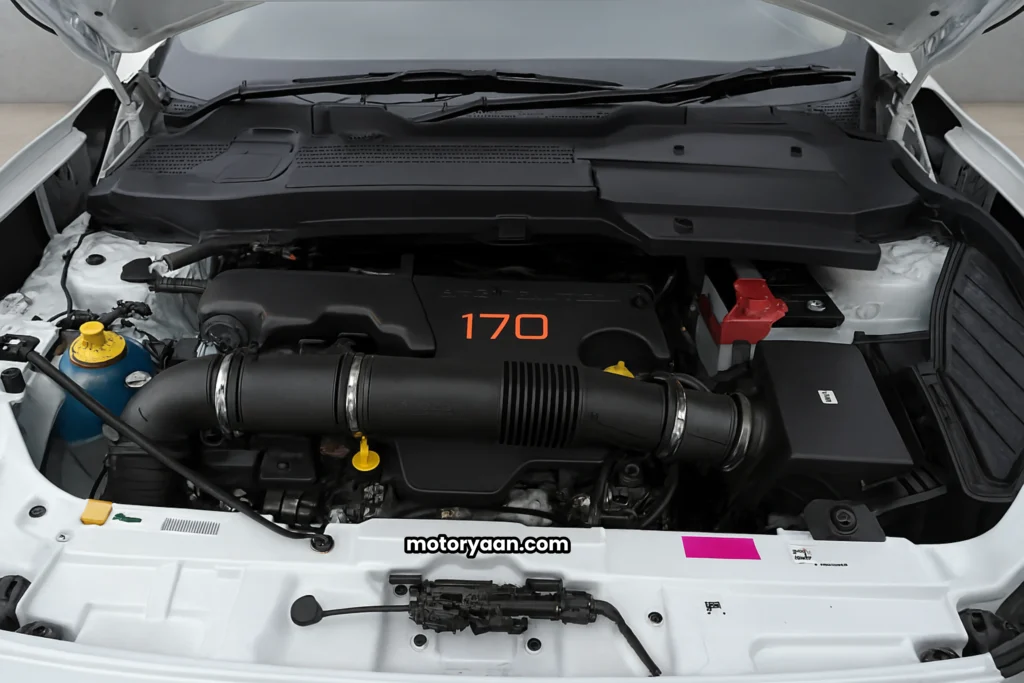 Tata Harrier Adventure X engine bay with powerful diesel motor and clean layout