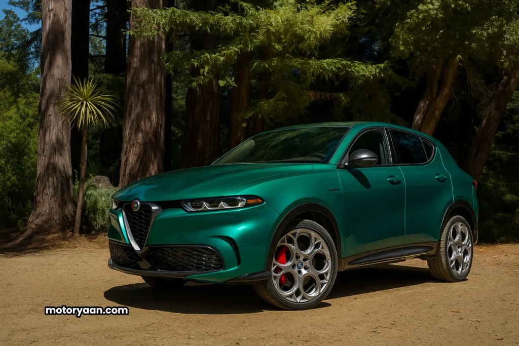 2025 Alfa Romeo Tonale side profile with sharp character lines