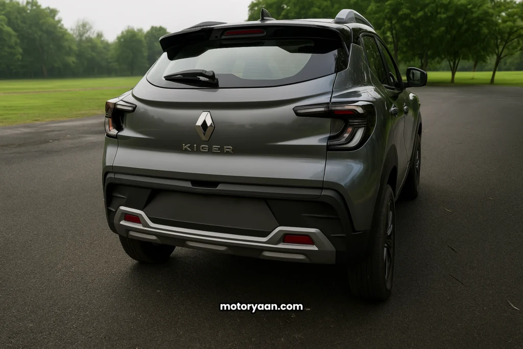 2025 Renault Kiger rear profile with LED tail lights