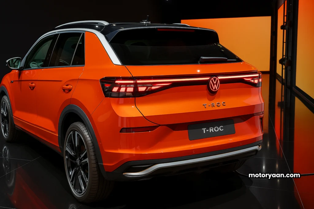 2025 Volkswagen T-Roc rear and side profile SUV view