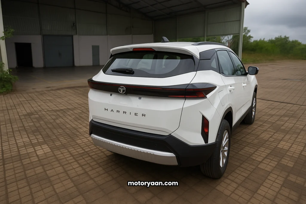 Tata Harrier Pure X variant SUV rear profile design