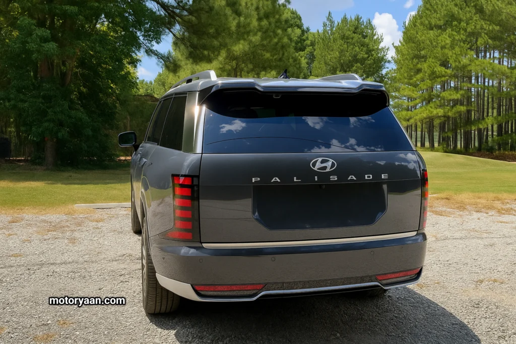 2026 Hyundai Palisade rear view with LED taillights and power liftgate
