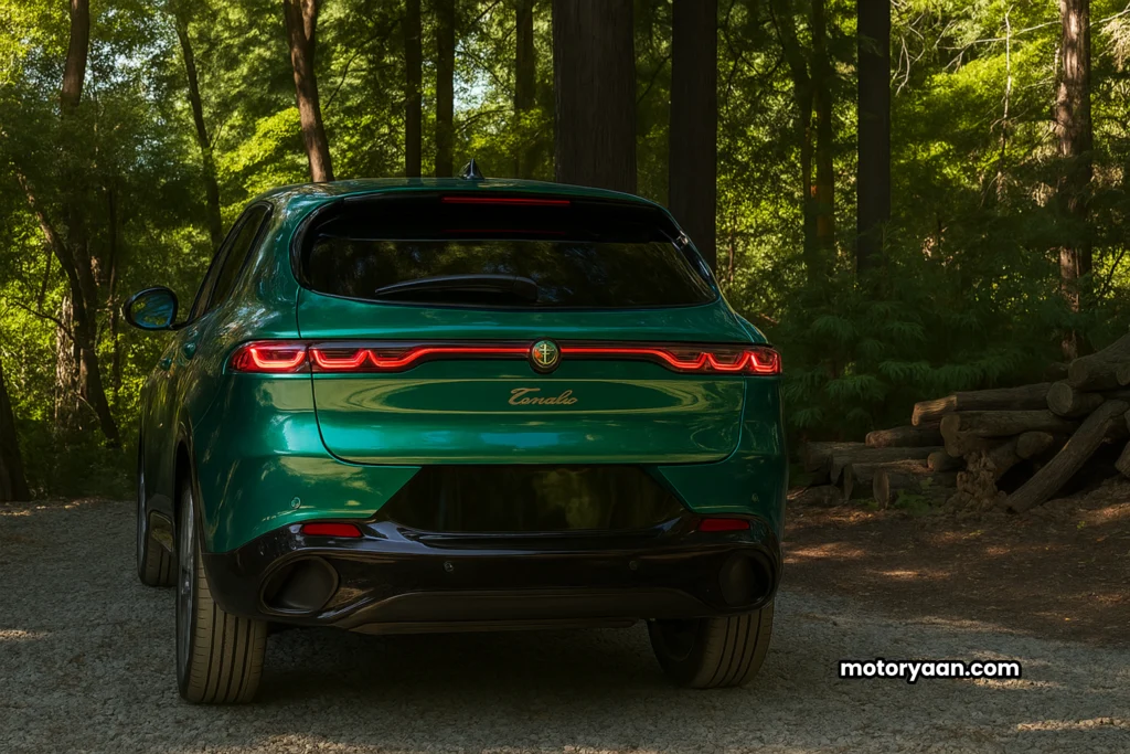 2025 Alfa Romeo Tonale rear profile with LED tail lamps