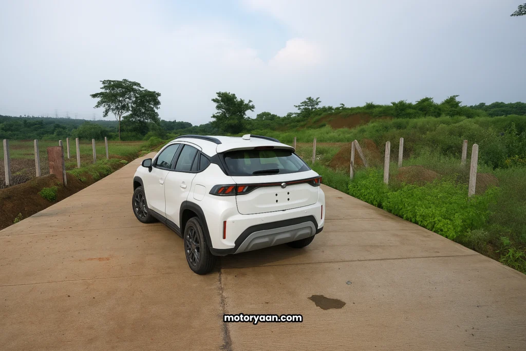 Fronx Delta Plus Variant rear profile with LED tail lamps