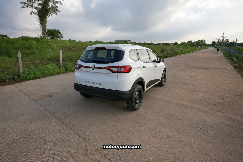 2025 Renault Triber Base Model rear and side profile view