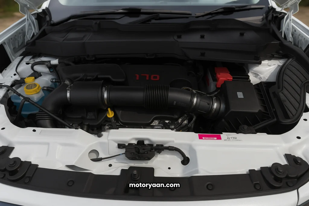 Tata Harrier Pure X variant engine bay view