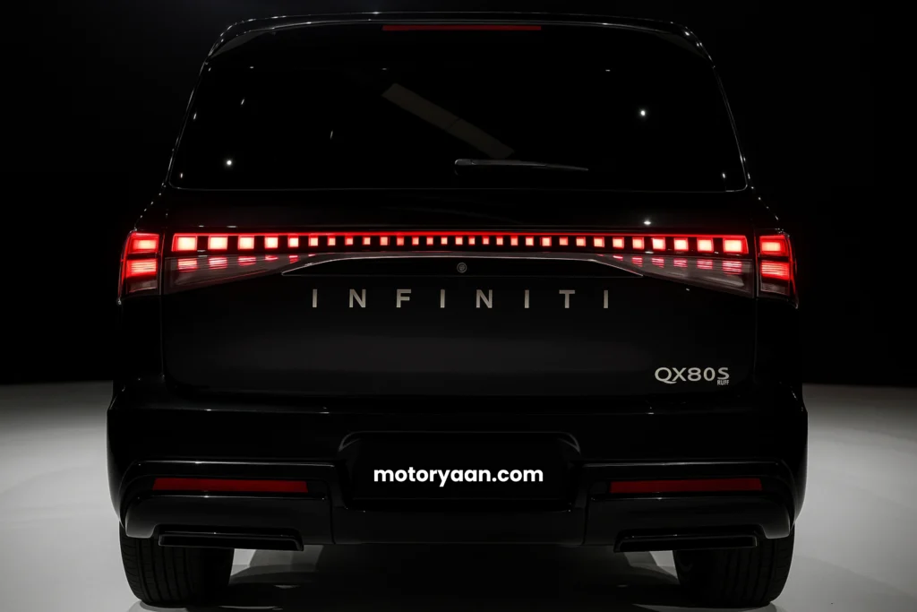 2026 Infiniti QX80 Sport rear profile view