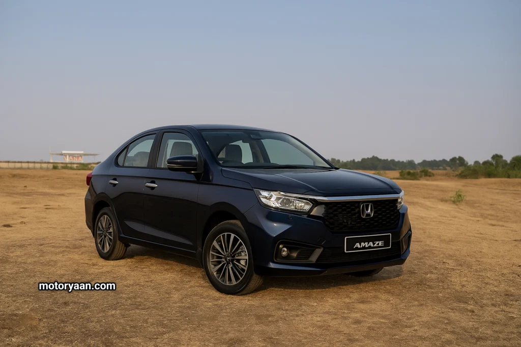Honda Amaze with Honda Elite Pack ambient lighting and 360 camera