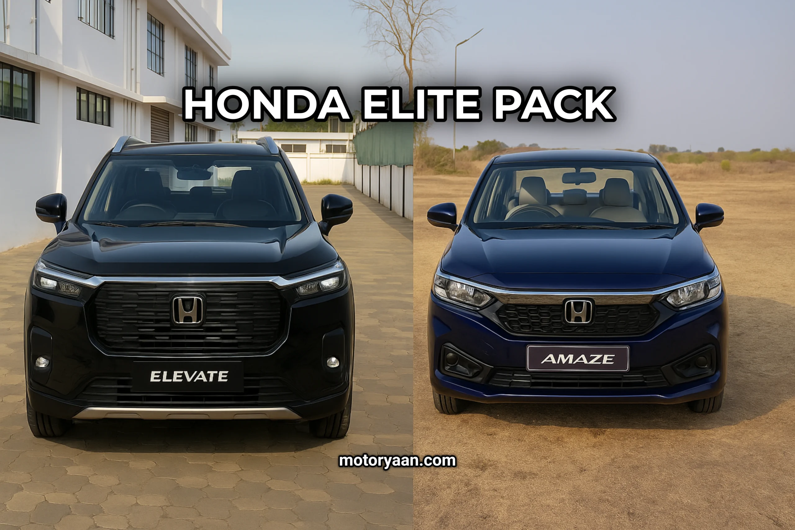 Honda Elevate and Honda Amaze with Honda Elite Pack accessories – 360 camera and ambient lighting