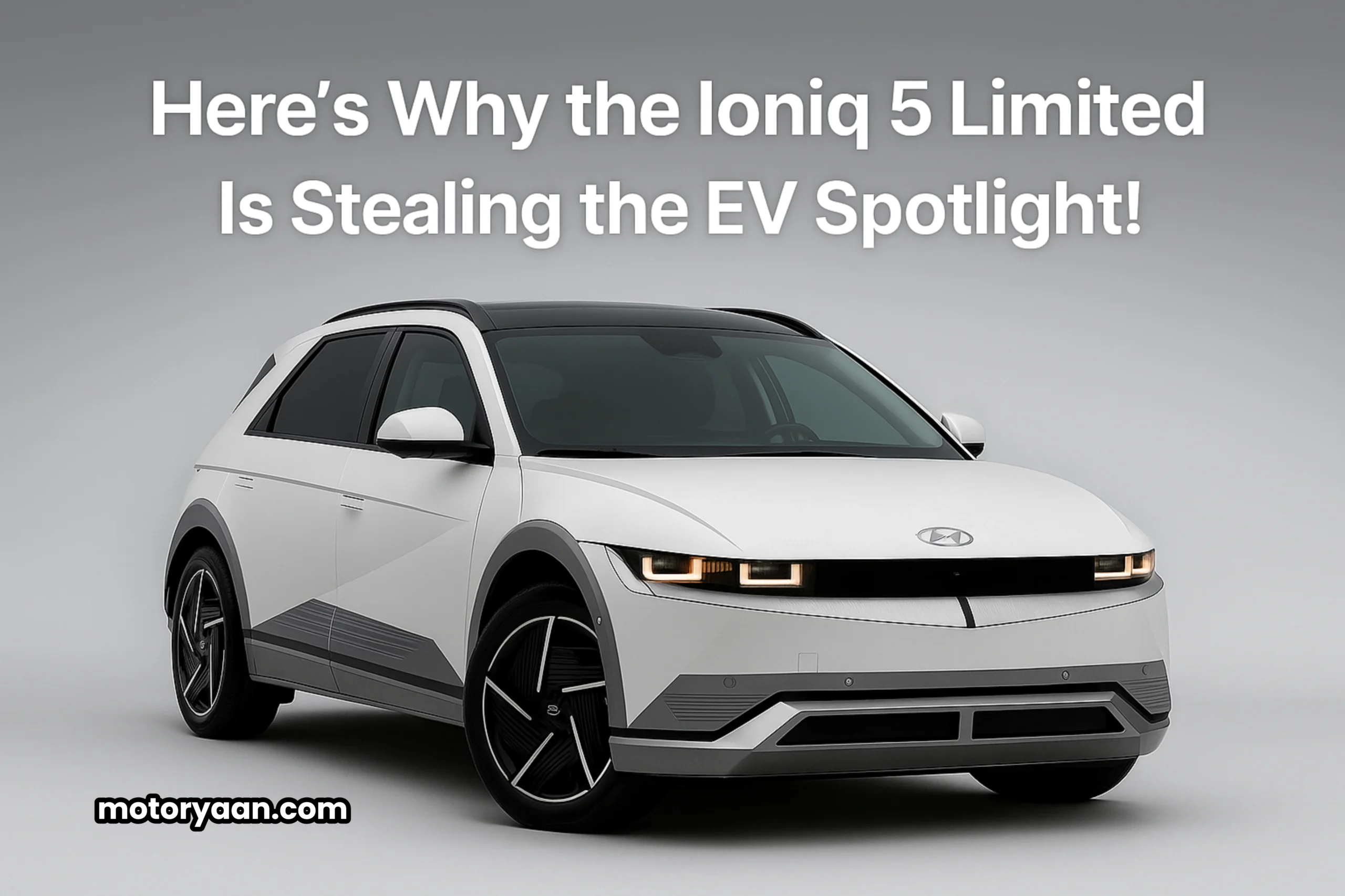 2025 Hyundai Ioniq 5 Limited front and side profile view showcasing modern EV design.