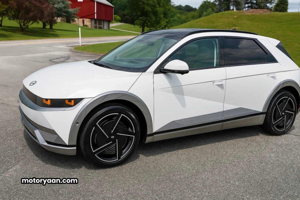 2025 Hyundai Ioniq 5 Limited side profile highlighting EV proportions.