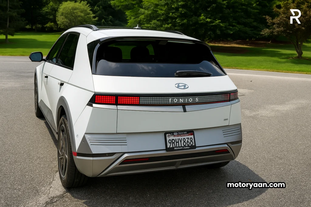 2025 Hyundai Ioniq 5 Limited rear profile with pixel LED taillights.