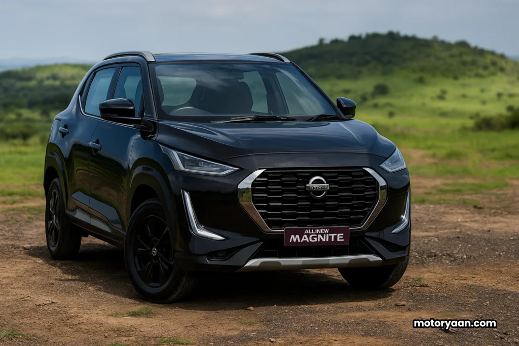 Nissan Magnite 10-Year Extended Warranty – Front and side view with premium styling