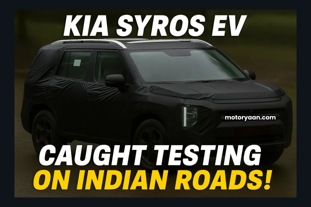 Kia Syros EV Spotted in India – Front Profile