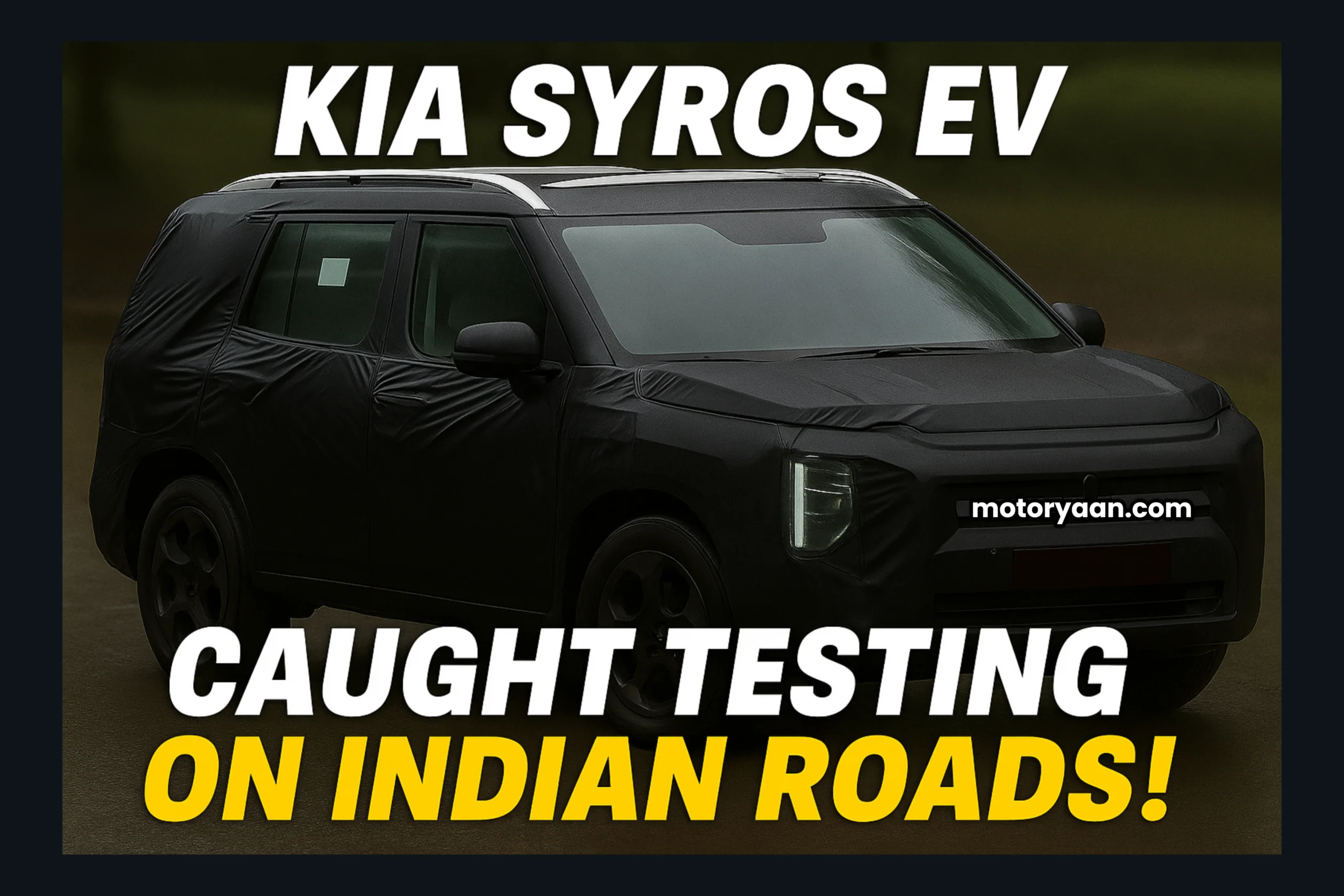 Kia Syros EV Spotted in India – Front Profile