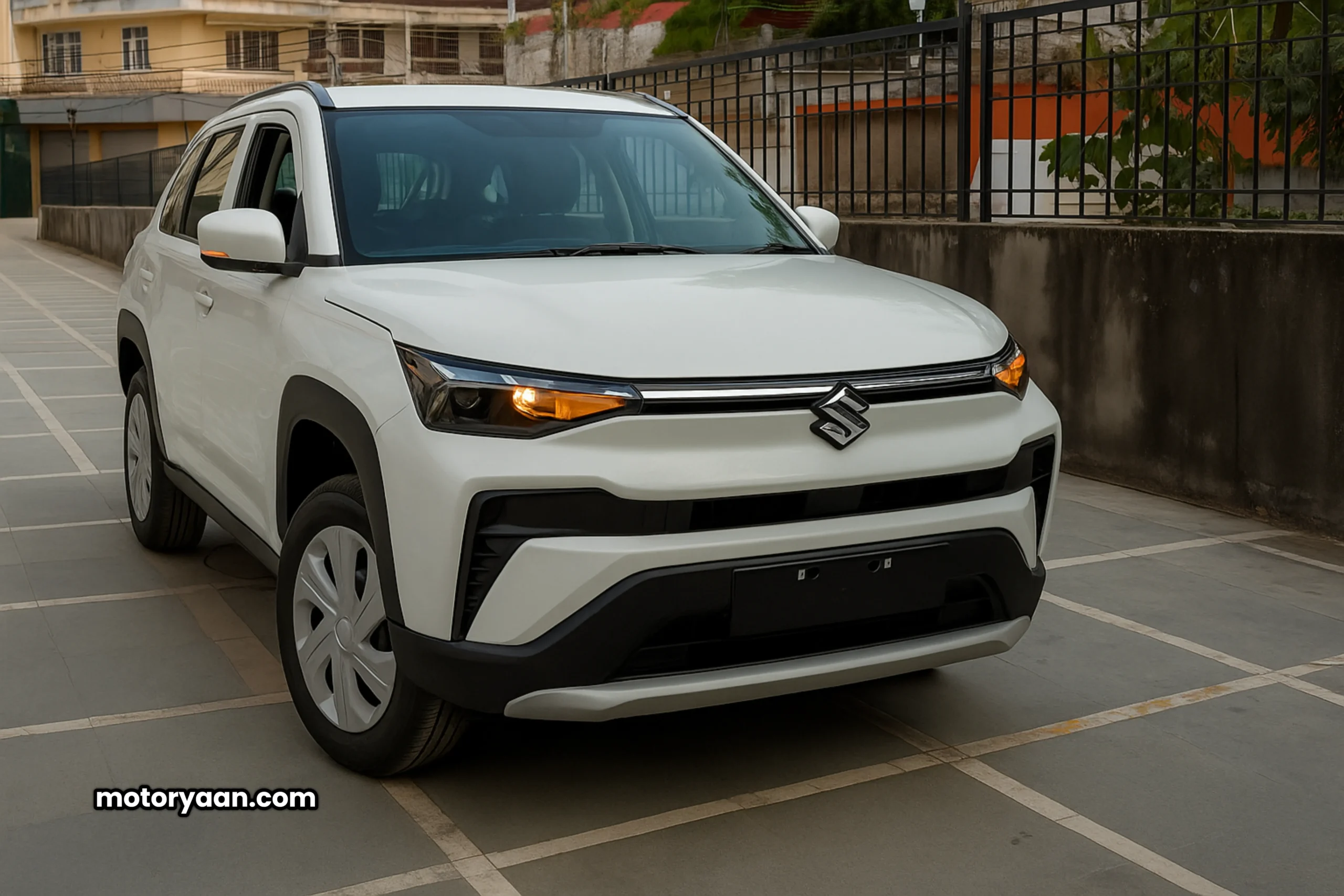 Maruti Suzuki Victoris VXI CNG Variant SUV front and side exterior design view