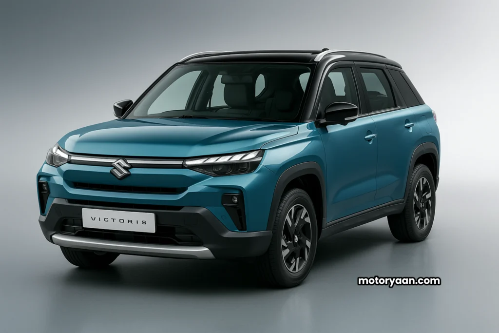 Maruti Suzuki Victoris vs Grand Vitara Comparison 2025 SUV front and side profile