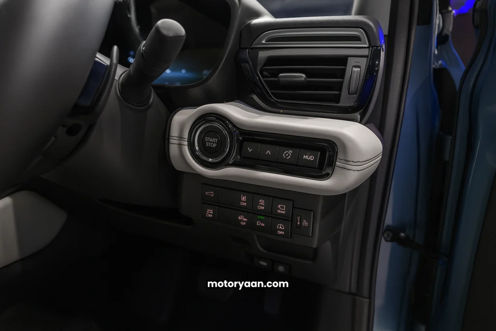 2025 Maruti Suzuki Victoris SUV start stop button interior feature