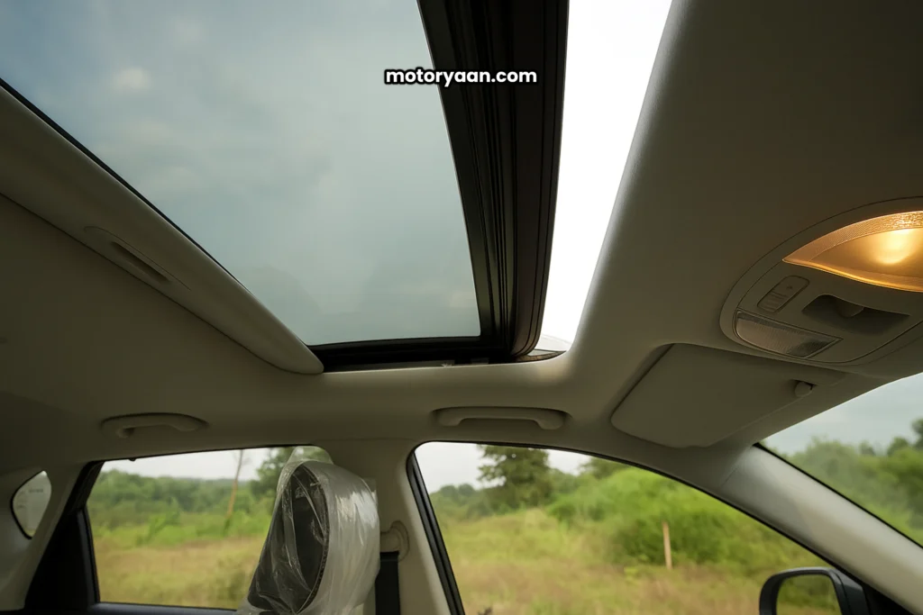 GST Benefits on 2025 Kia Sonet HTK Plus – Sunroof feature with premium cabin view
