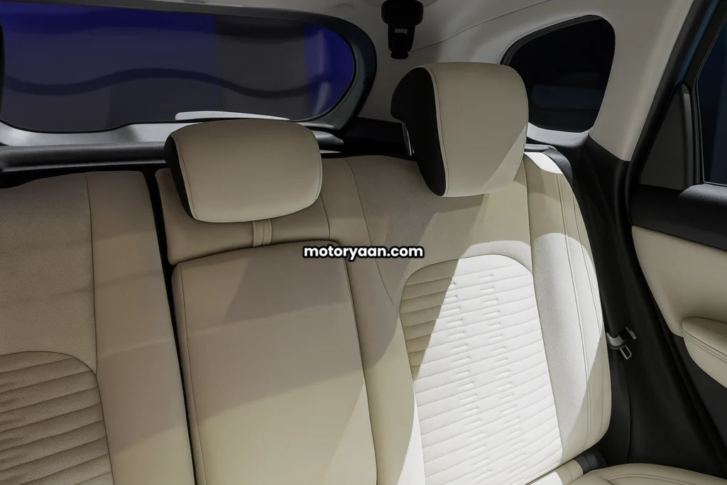 2025 Maruti Suzuki Victoris SUV second row rear seats interior view