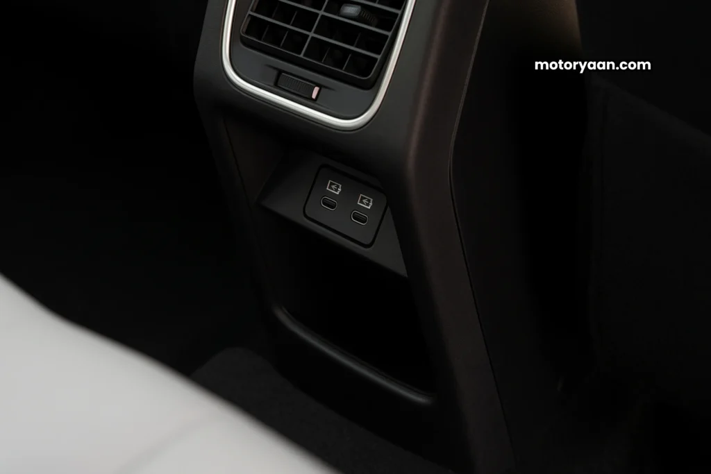 2025 Maruti Suzuki Victoris rear charging ports for second row