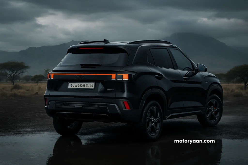 Hyundai Creta King Limited Edition Price rear and side profile with LED tail lamps and sporty design