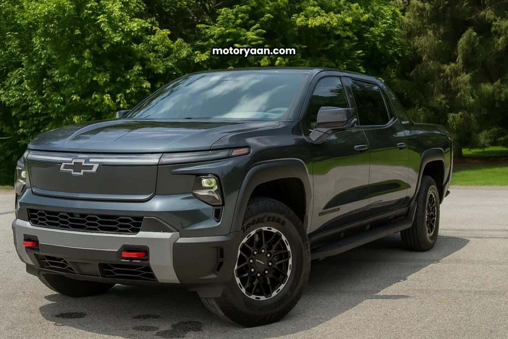 2026 Chevrolet Silverado EV Trail Boss Front and Side Profile