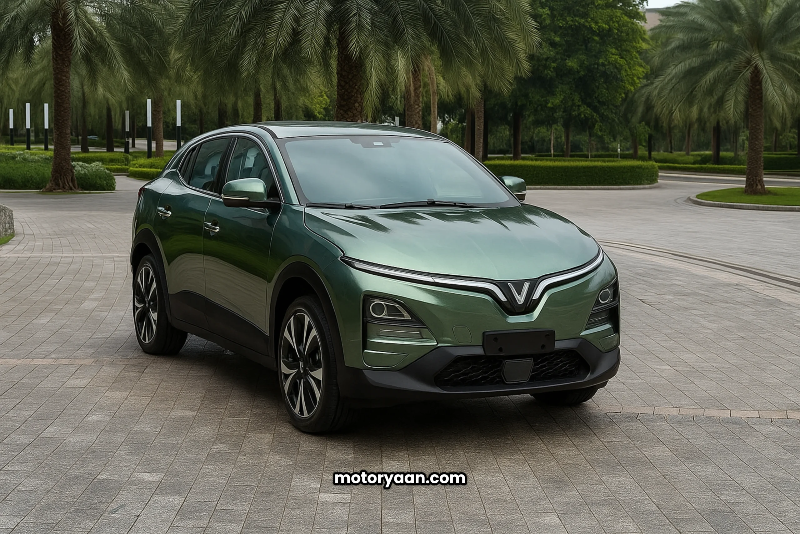 Vinfast VF 6 Launched in India front and side profile angle view