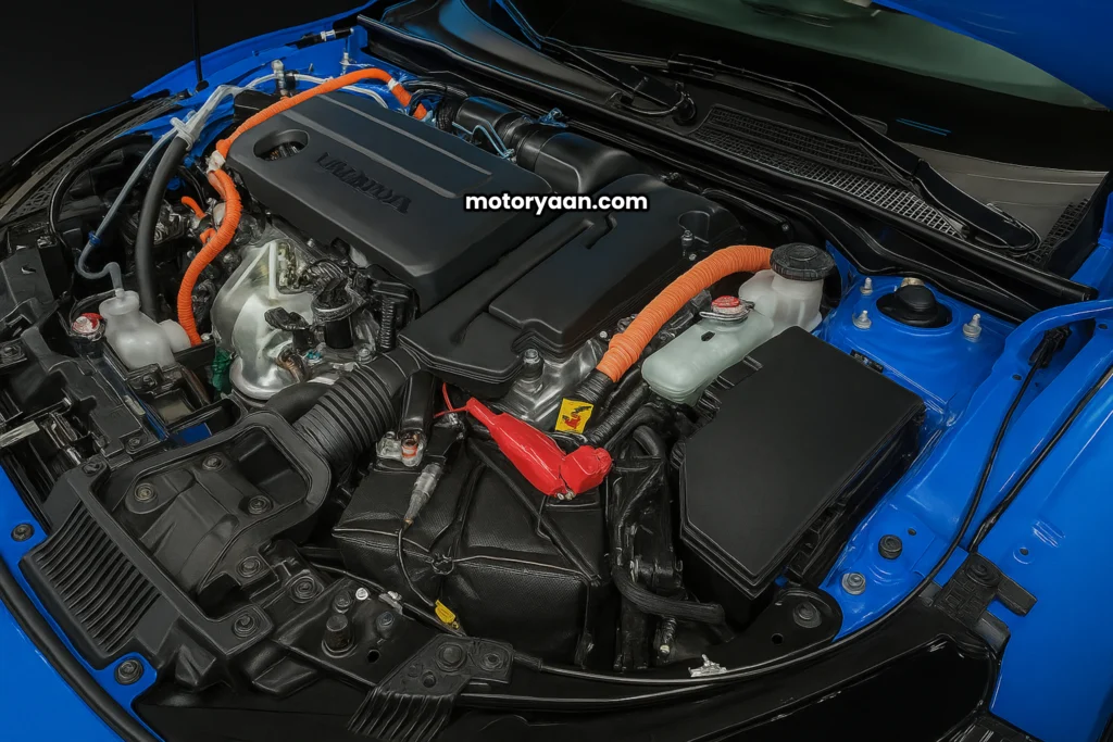 2026 Honda Prelude hybrid engine bay with two-motor hybrid system