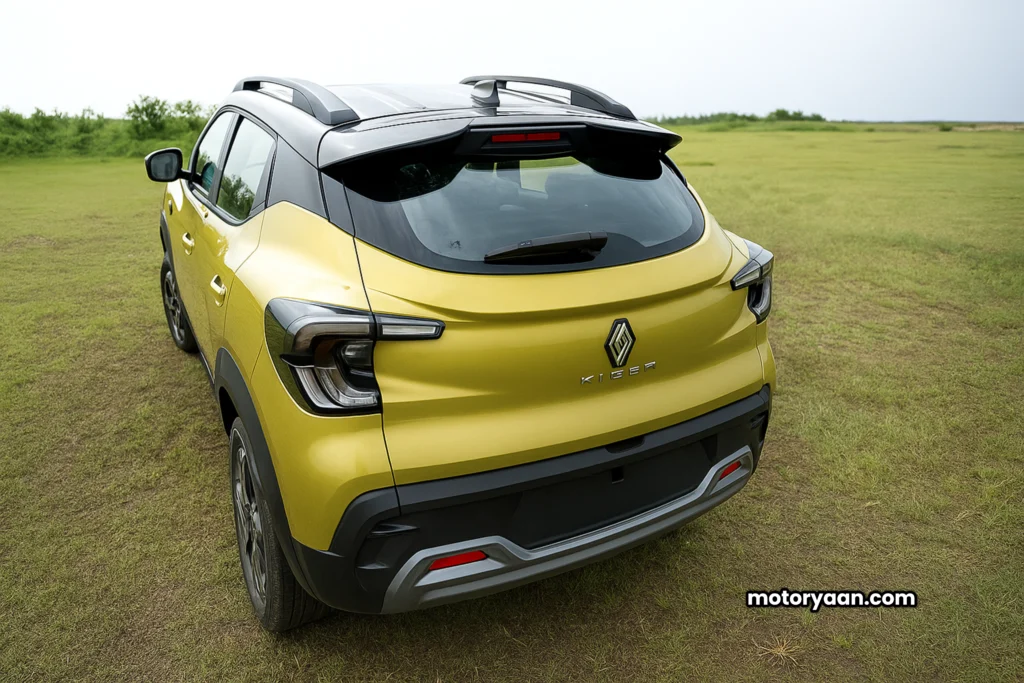 2025 Renault Kiger rear profile with LED tail lights
