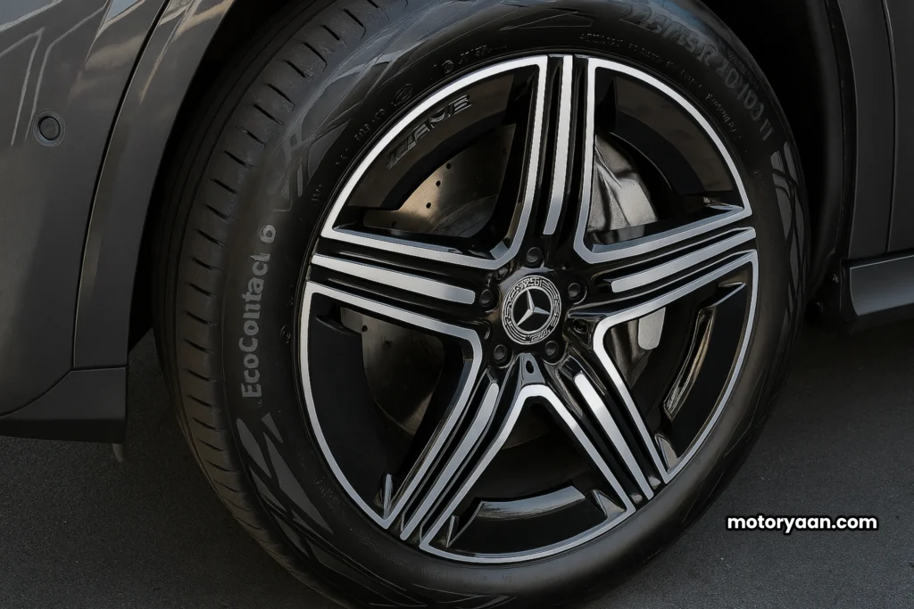 Premium alloy wheels of 2025 Mercedes-Benz GLC 350e Plug-in Hybrid Review
