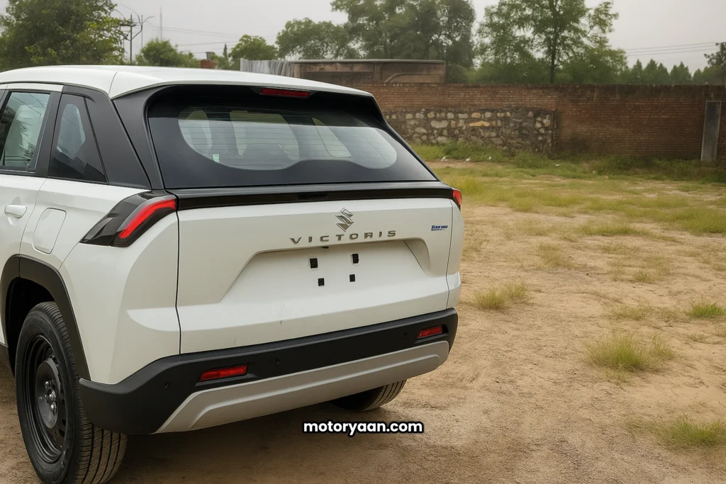 Maruti Suzuki Victoris 2025 Base Variant rear and side profile view