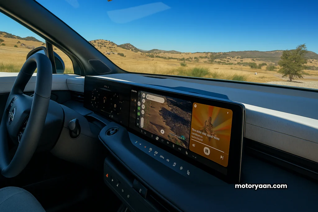 2026 Nissan Leaf Platinum interior dashboard and infotainment system