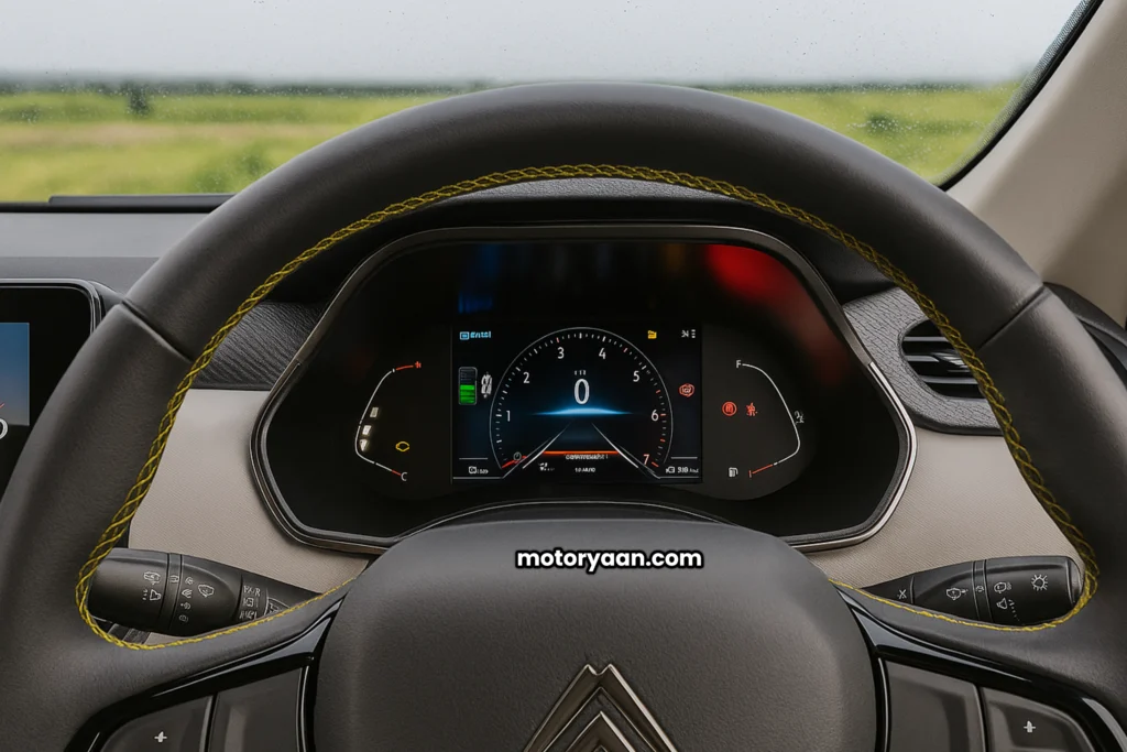 2025 Renault Kiger digital instrument cluster display