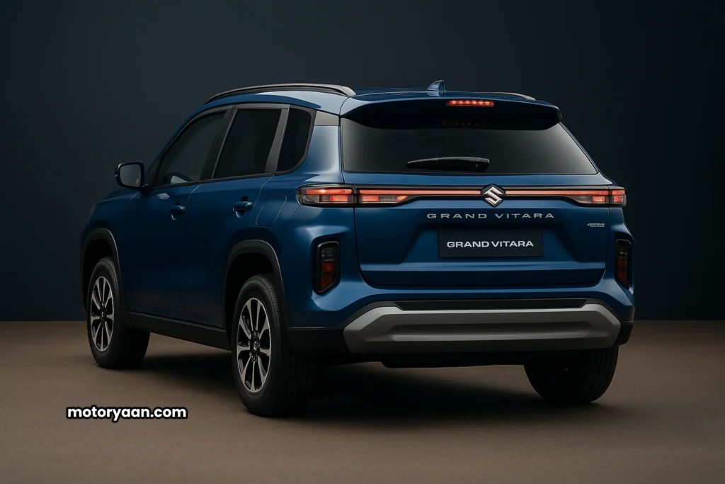 Maruti Suzuki Grand Vitara SUV rear and side profile 2025