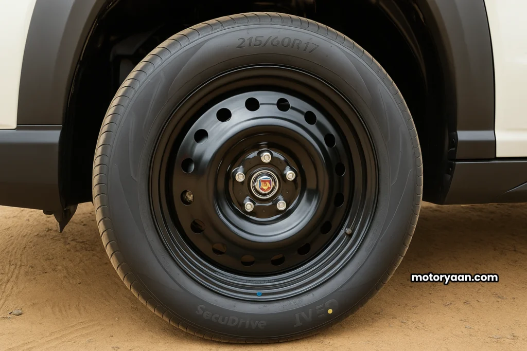 17-inch steel rims of Maruti Suzuki Victoris 2025 Base Variant
