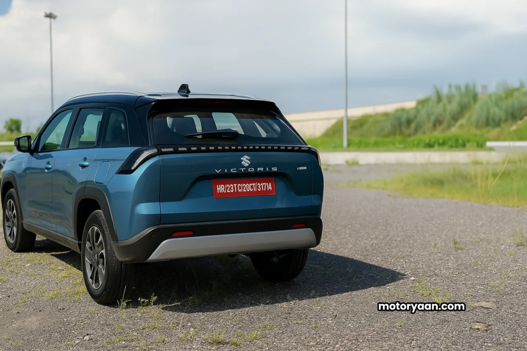 Maruti Suzuki Victoris rear and side profile view