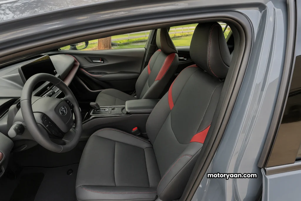 2025 Toyota Prius XSE Plug-In front interior with infotainment system and dashboard