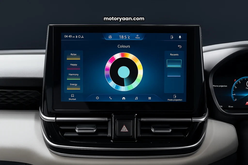 2025 Maruti Suzuki Victoris SUV infotainment touchscreen system