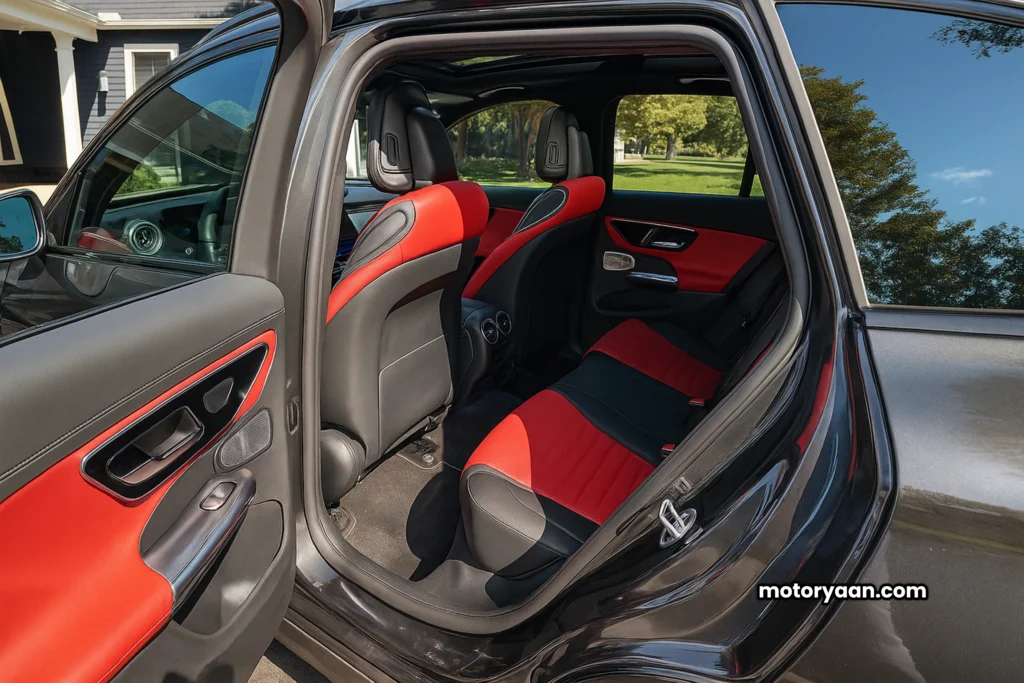 Rear passenger seats of 2025 Mercedes-Benz GLC 350e Plug-in Hybrid Review