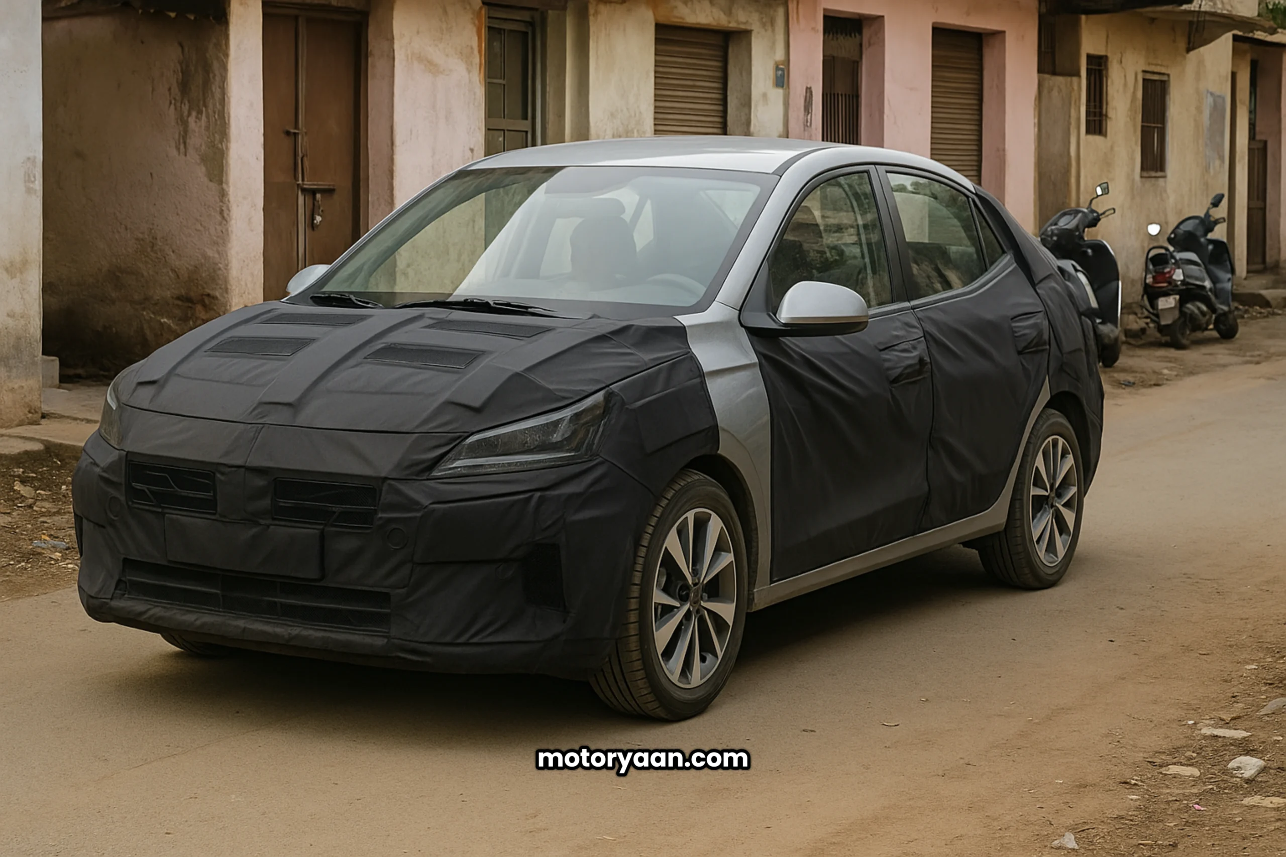 2026 Hyundai Aura Facelift Front View Testing