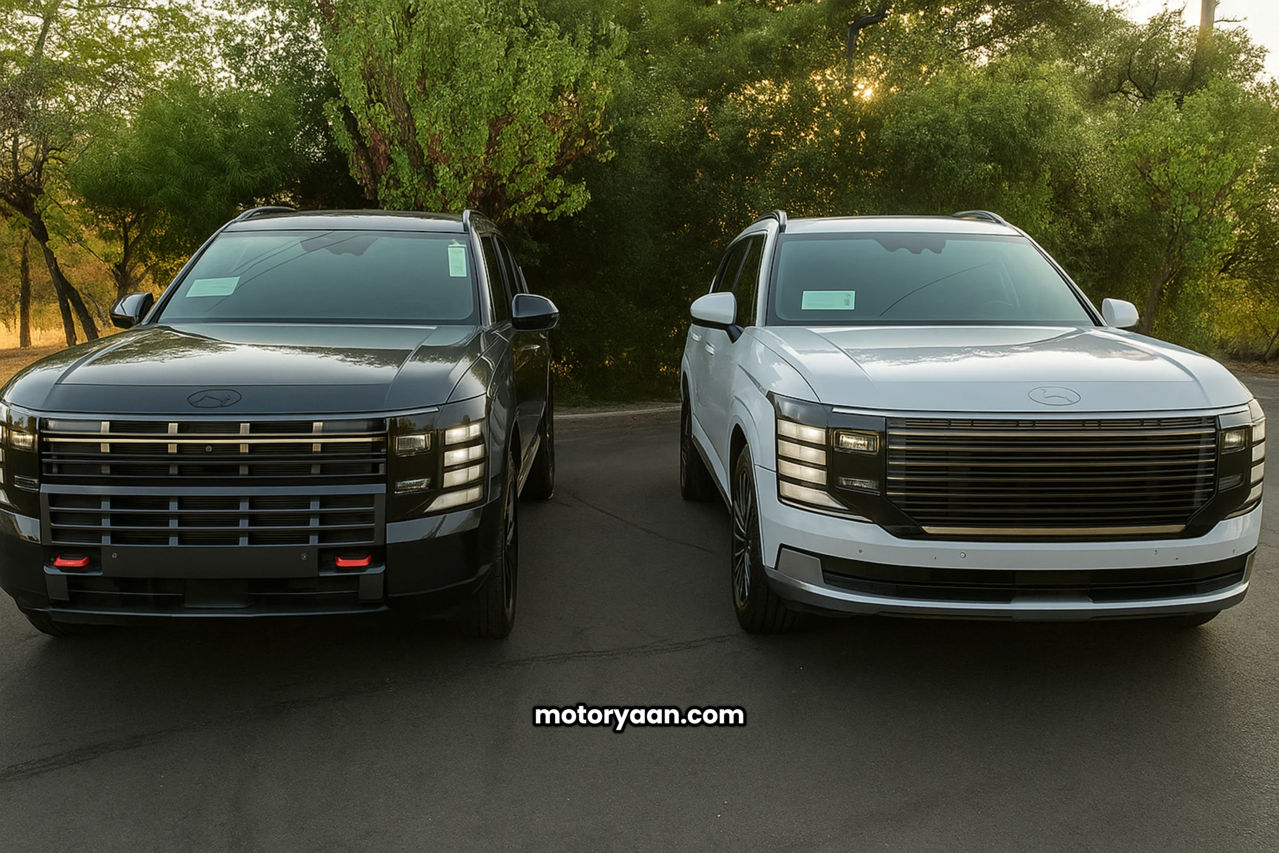 2026 Hyundai Palisade XRT Pro vs Calligraphy Front Profile Comparison
